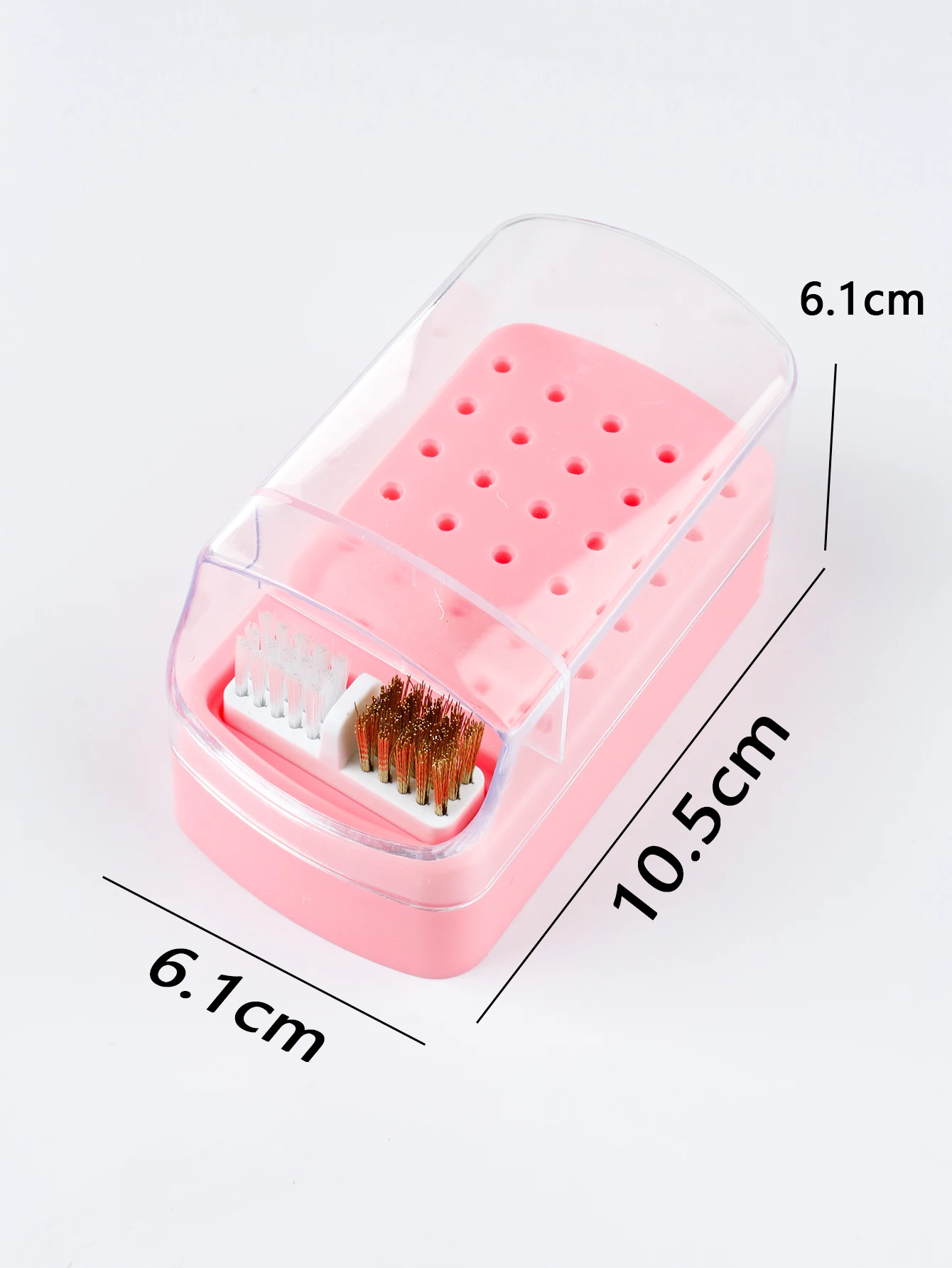 30 holes sanding head storage box with cleaning brush empty box anti-dust split tungsten steel ceramic nail tools image 5