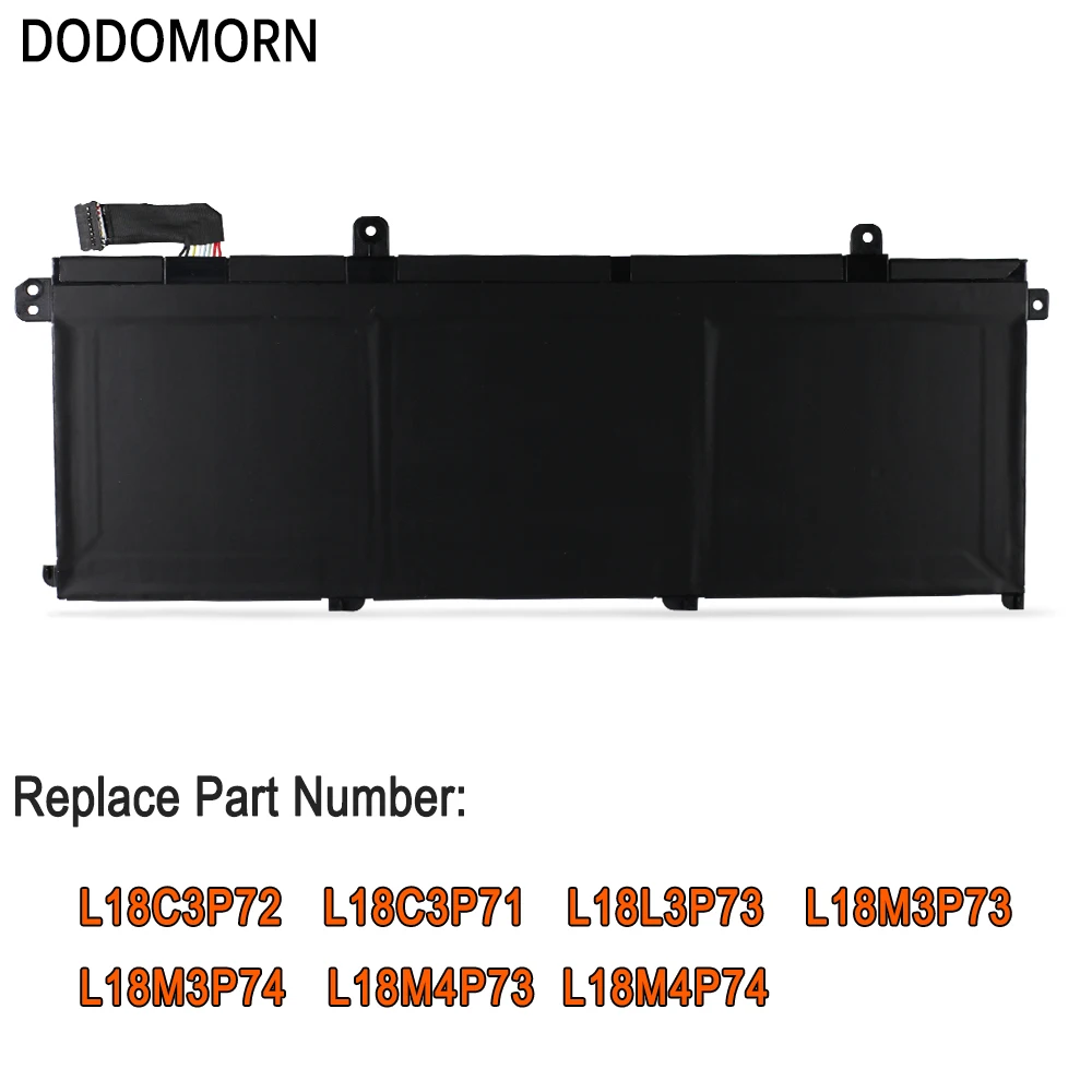 DODOMORN-Bateria do portátil para Lenovo, ThinkPad T490, T495, P43S, TP00103, L18C3P71, L18M3P73, SB10T83122, 02DL007, 5B10W13877, 51Wh, L18C3P72