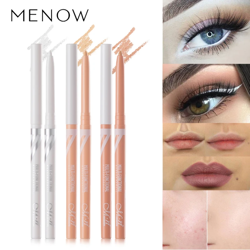 Multi-Purpose Eyeliner Pen White/Skin Color Eyeliner Makeup Pen Concealer Waterproof Sweatproof Long-lasting Easy To Wear