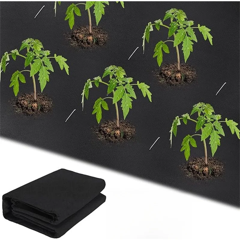 Weed barrier landscape fabric, ground cover, gardening cushion cloth, black non-woven fabric, moisture-proof, tear resistant