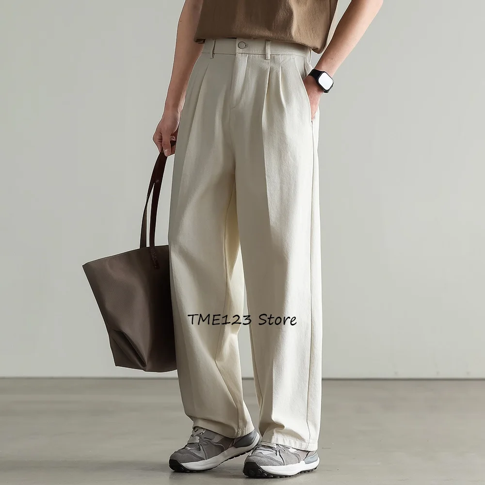 

Trouser for Man Trousers Work Pants Comfortable Loose Men's Tailoring Pants Casual Polyester Solid Color Classic Clothing