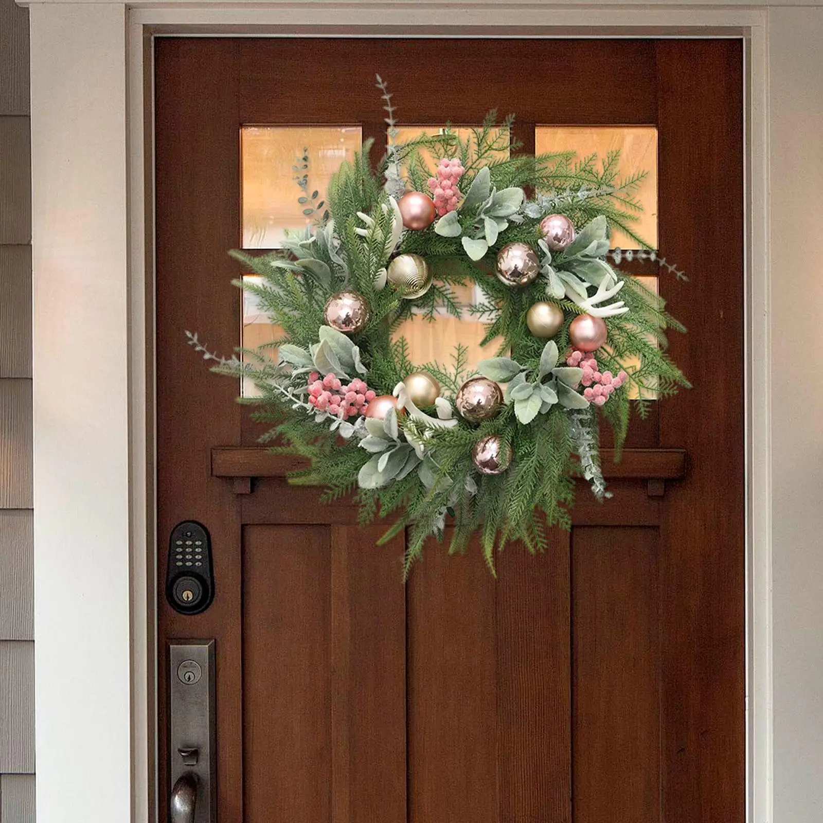 

Рождественский венок Декоративная гирлянда Рождественский декор для фестиваля оконной стены