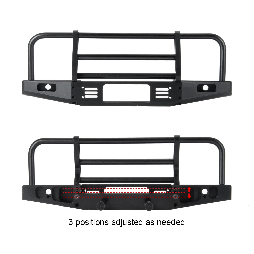 AXSPEED CNC stop metali zderzak przedni przeciwkolizyjne z diodami Led dla TRX-4 1/10 zdalnie sterowany samochód gąsienicowy części modelu