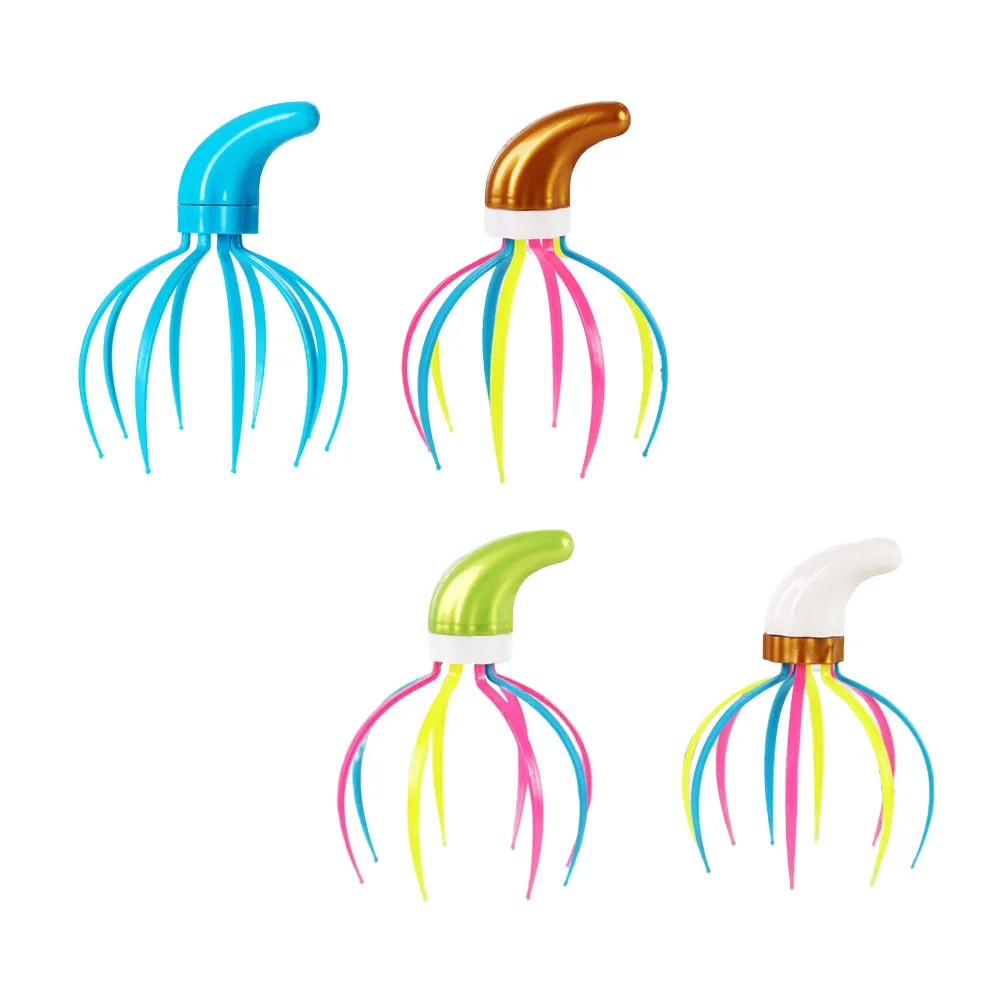 

Массажер для головы, 4 шт., портативный, многофункциональный, легкий, ручной массажный инструмент для кожи головы, для расслабления и снятия стресса, для путешествий, офиса