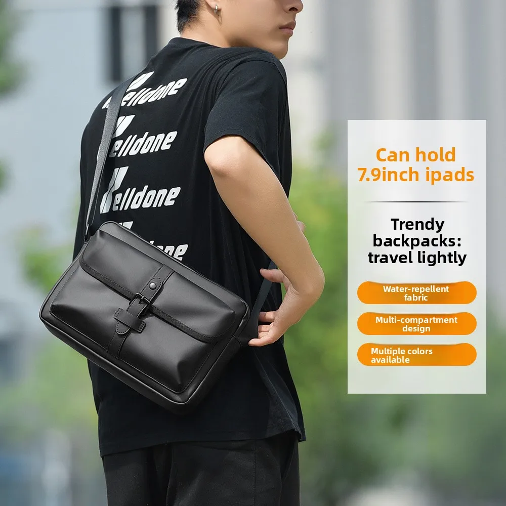 

Новая большая вместительная водонепроницаемая сумка через плечо в стиле casual с кожаной текстурой для Европы и США, для повседневного использования.