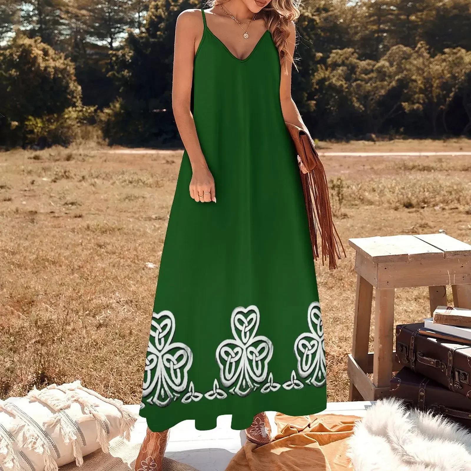 celtic shamrock Sleeveless Dress sexy dress women long dresses luxury evening dresses for women 2025 Dress