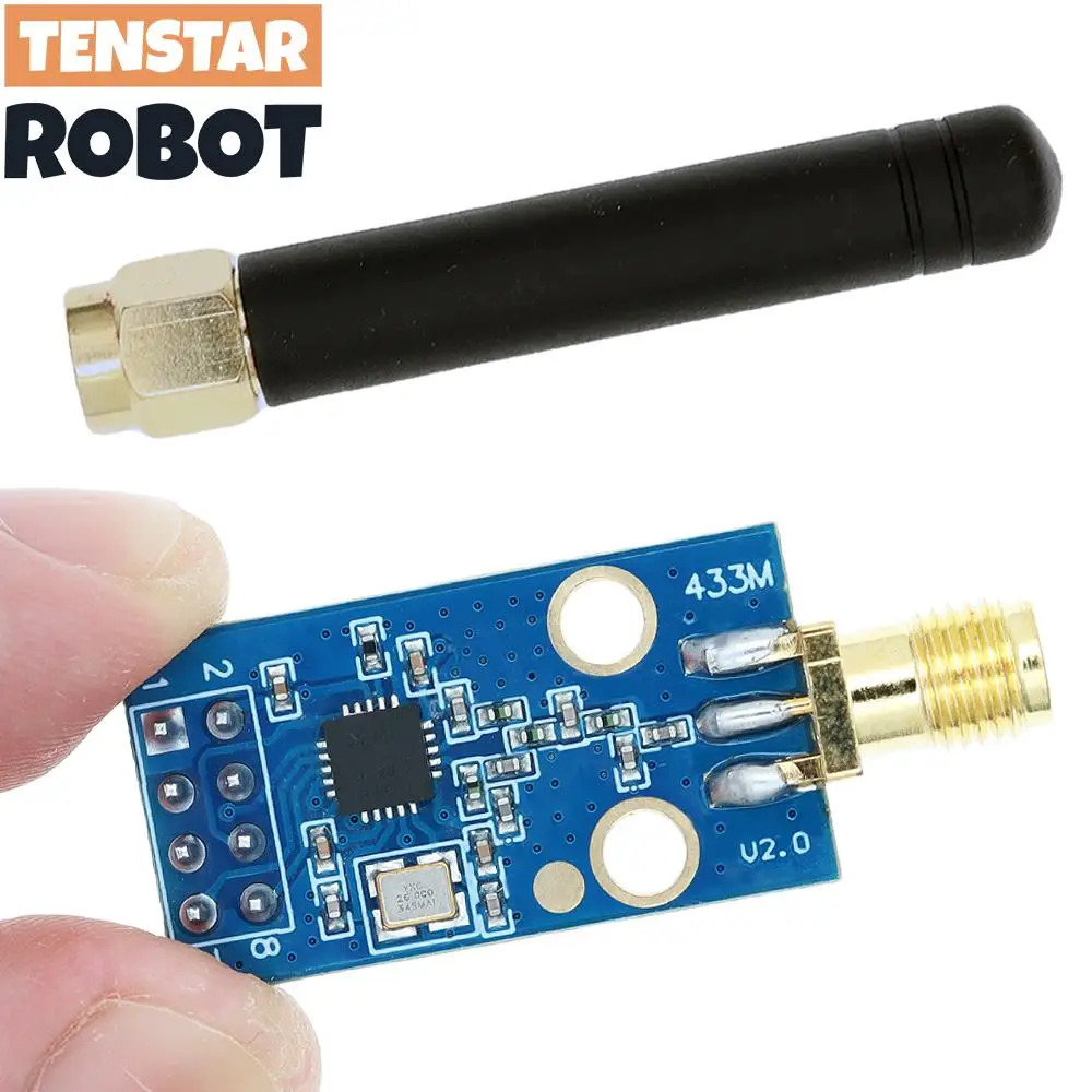 【セール中】TENSTAR CC1101 433MHz ワイヤレスモジュール SMA 50cmアンテナ付き ワイヤレス送受信モジュール
