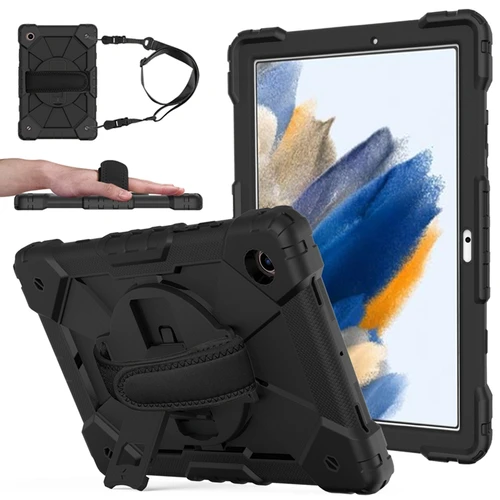 Imagen 1 del producto Funda anticaída para Samsung Galaxy Tab A9 plus 11 8,7 A8 10,5 A7 resistente con soporte giratorio correa para hombro cubierta a prueba de golpes