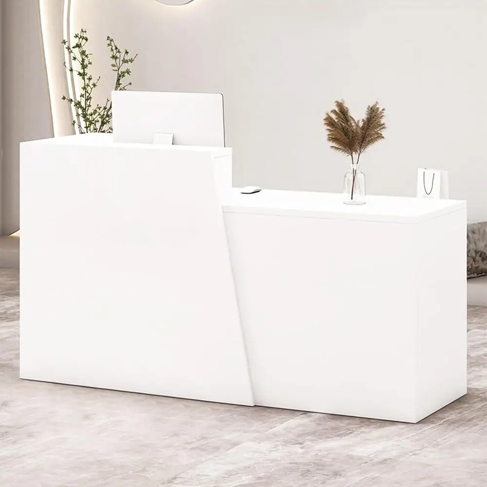 

Reception Desk with Counter amp Drawers, Front Desk Reception Counter for Salon Office Lobby