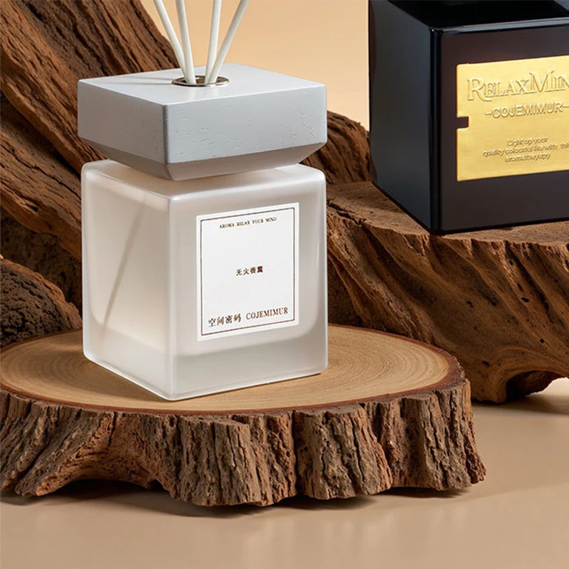 

【200 мл/500 мл 2 размера】Бесплатный набор диффузоров для ароматерапии с тростями, флакон с ароматом эфирного масла, домашний декор для гостиной/спальни