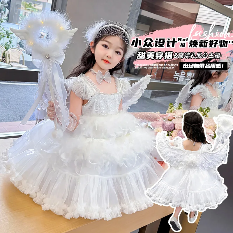 

Girls' Princess Dress2026New Spring/Summer Dress for Girls, Birthday Gown, Puffy Mesh Dress