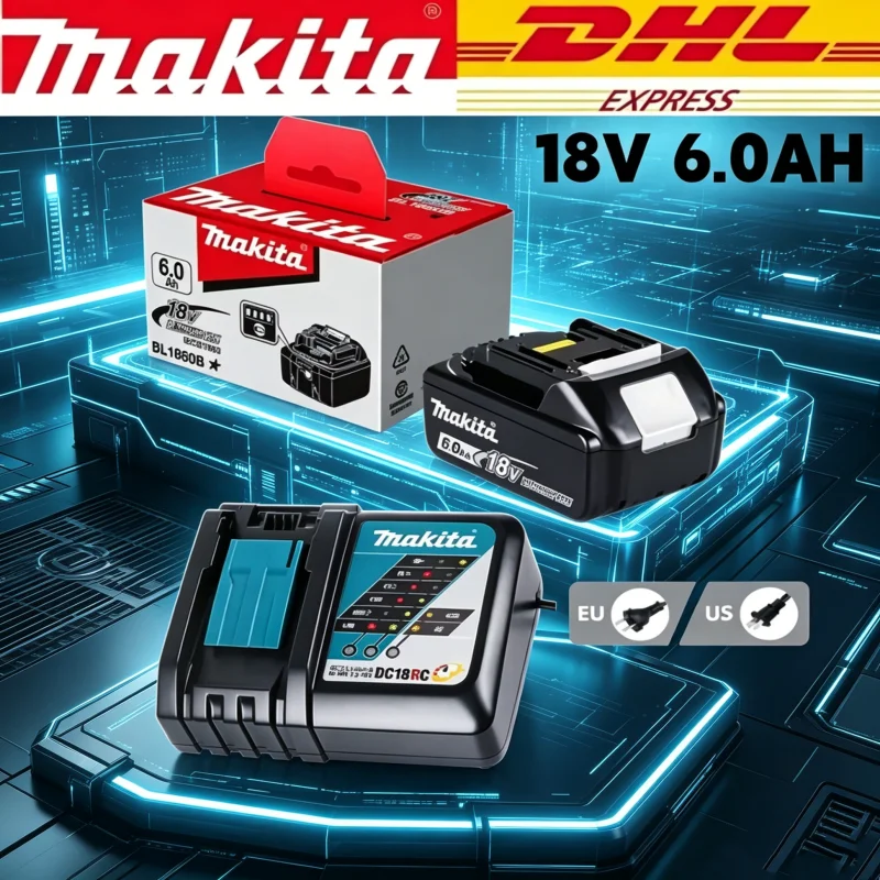 Makita Upgraded BL1860 Rechargeable Battery 18V 6Ah Lithium for Makita 18V Battery BL1840 BL1850 BL1830 BL1860B LXT 400