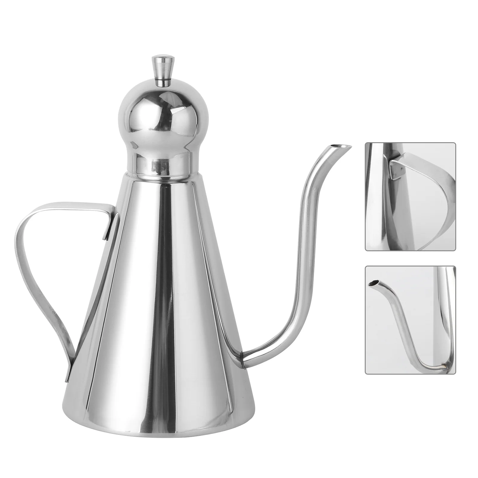 

304 Stainless Steel Oil Dispenser Leakproof Vinegar Bottle Sauce Container Kitchen Gadget for Home Restaurant (05L)