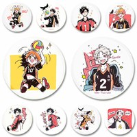 Cartoon Anime Haikyuu Brooch Funny Character Shoyo Yu Nishinoya Pin Backpack Clothing Jewelry Badge Accessories Gifts for Friend