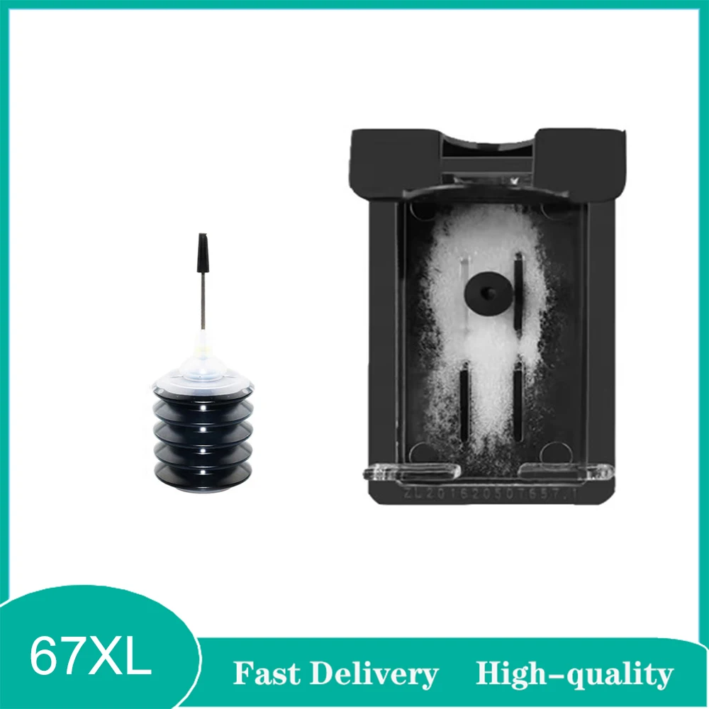 Cartuchos de tinta recarregáveis ​​Vilaxh 67XL para HP67XL para cartucho de tinta HP Deskjet 2700 para série Envy 4200 6020 6030 6400 6430
