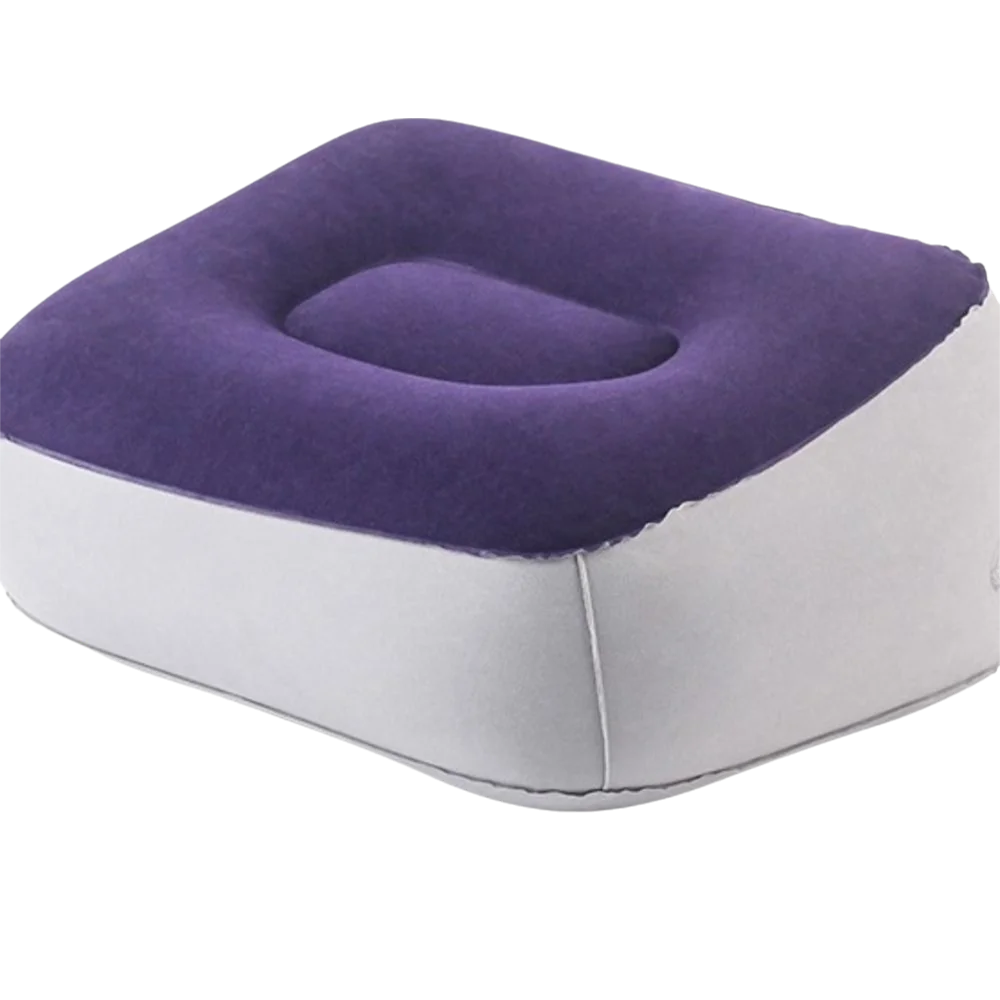 Press-to-Inflate Inflatable Booster Seat Fabric Foldable Portable Foot Rest Leg Up Support Waterproof Heighted Footrest Pillow