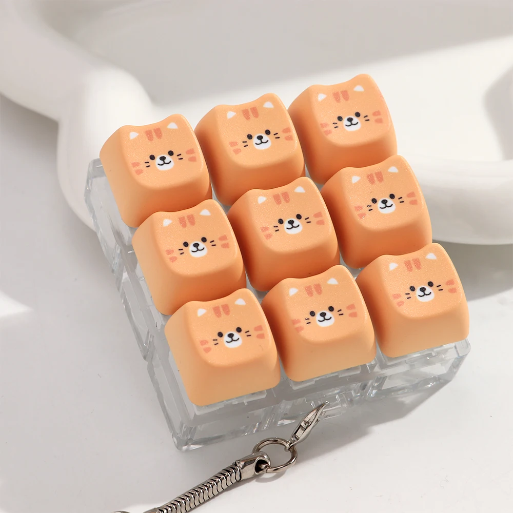 9-Tasten Niedliche Katzen-Tastatur Schlüsselanhänger Ohne Licht Tasten-Spielzeug für Erwachsene Antistress-Spielzeug Anti-Stress Finger-Tastatur-Spiele ﻿ – Detail 6
