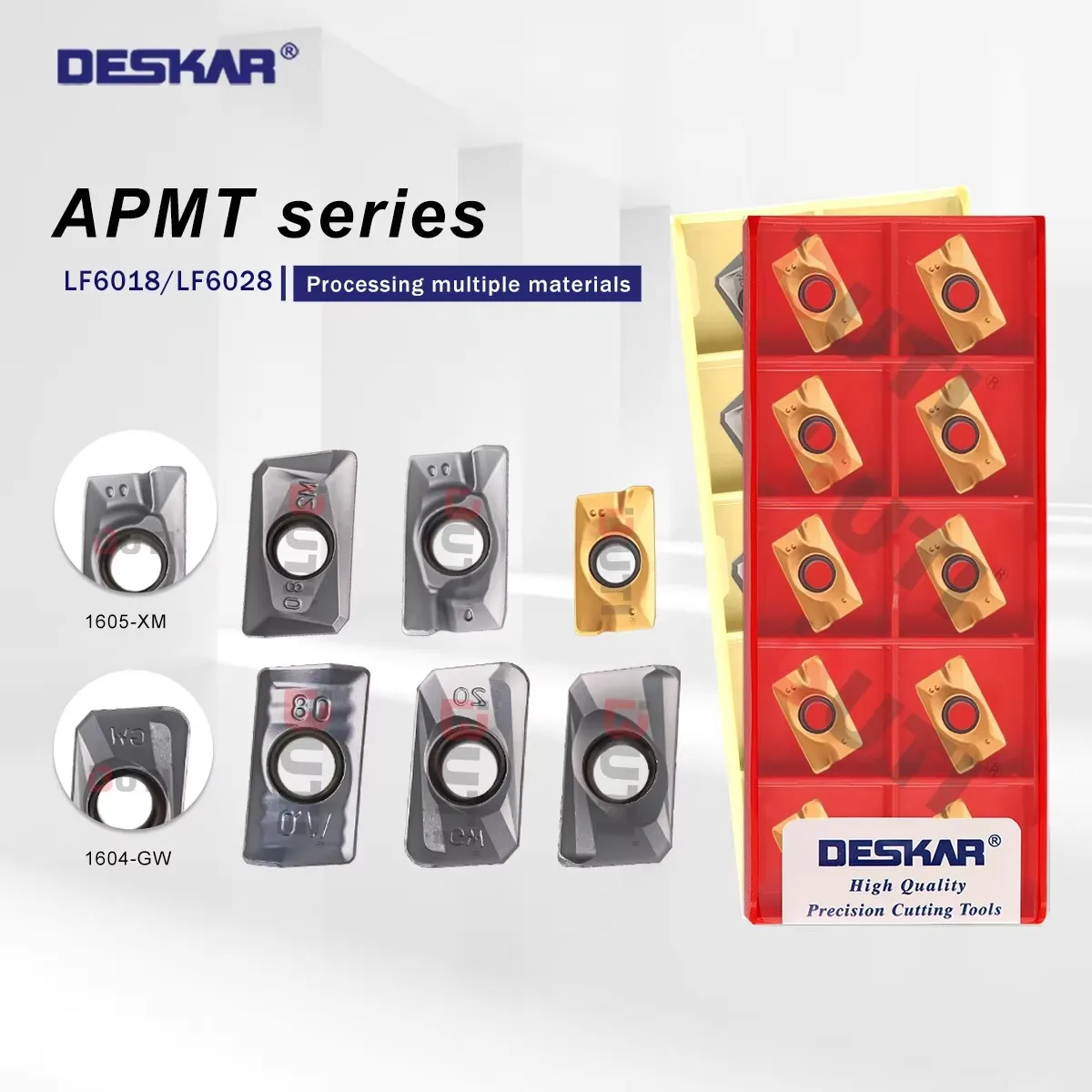 APMT1604PDER/1605PEER-H2 M2 QM XM APMT160420PDER-GW LF6018 LF6028DESKAR100% Original 10Pcs Lathe Milling Machine Processing Blad