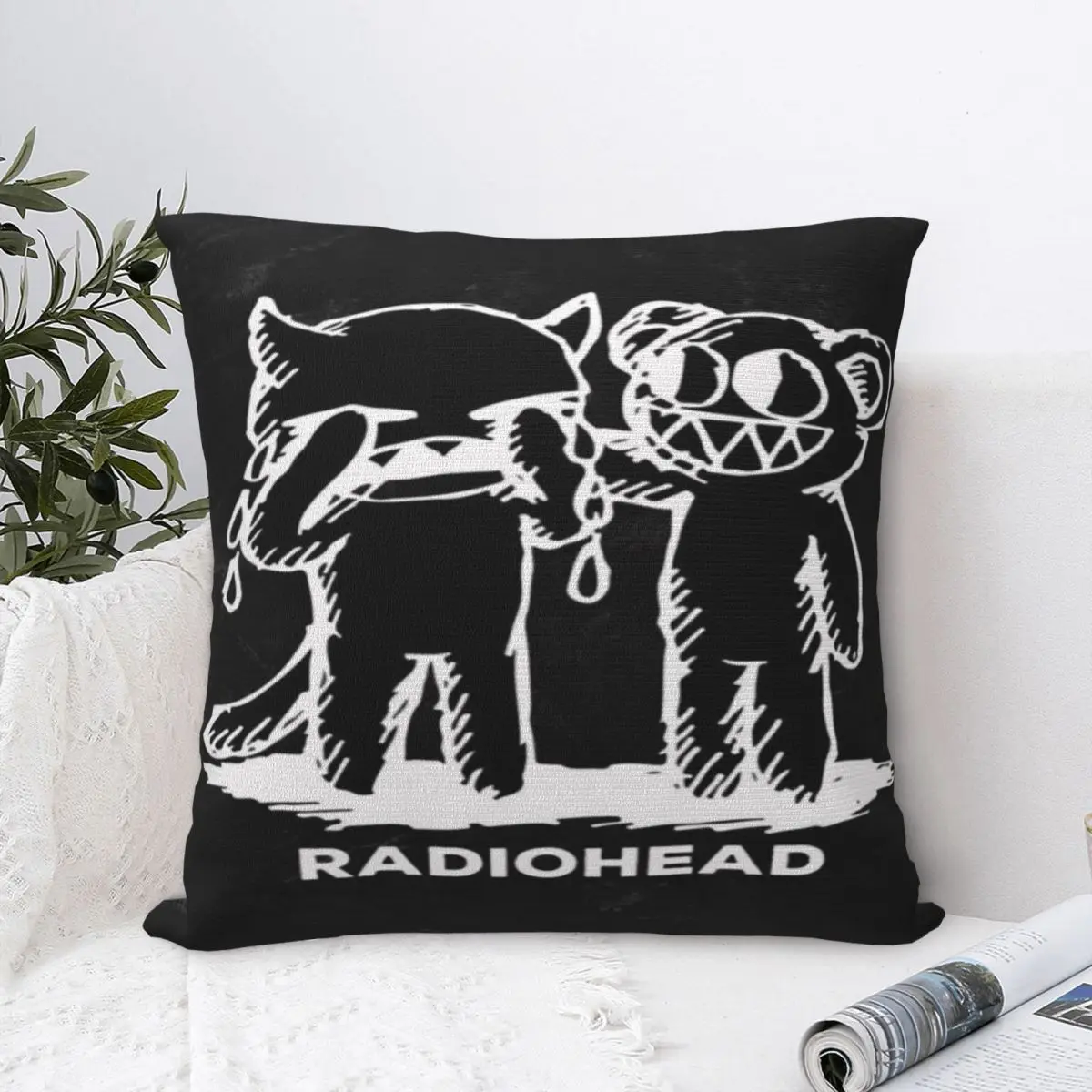 Home Decoration Radiohead｠rock Metal Band Pillowcase Accessories Pillow Cover Square Multiple Sizes