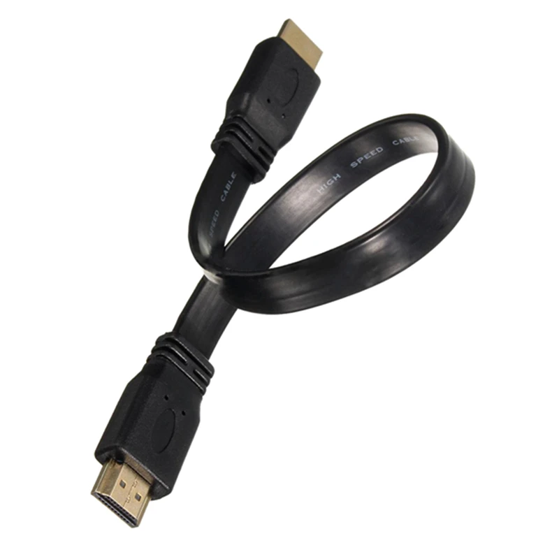 ABYC Short HDMI Male to Male Plug Flat Cable Cord Full HD for Audio Video HDTV TV PS3