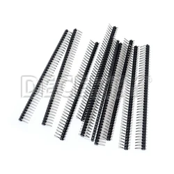 10Pcs/lot 2.54mm 1*40p 90 degree Right angle Single Row Male R/A 40 Pin Header Positive PCB Board Connector Pinheader