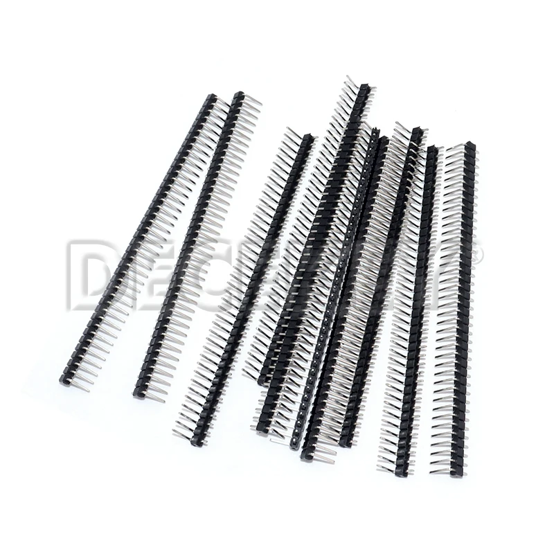 10 sztuk/partia 2.54mm 1*40p 90 stopni kąt prosty jednorzędowy męski R/A 40 Pin Header dodatnie złącze płytki PCB Pinheader