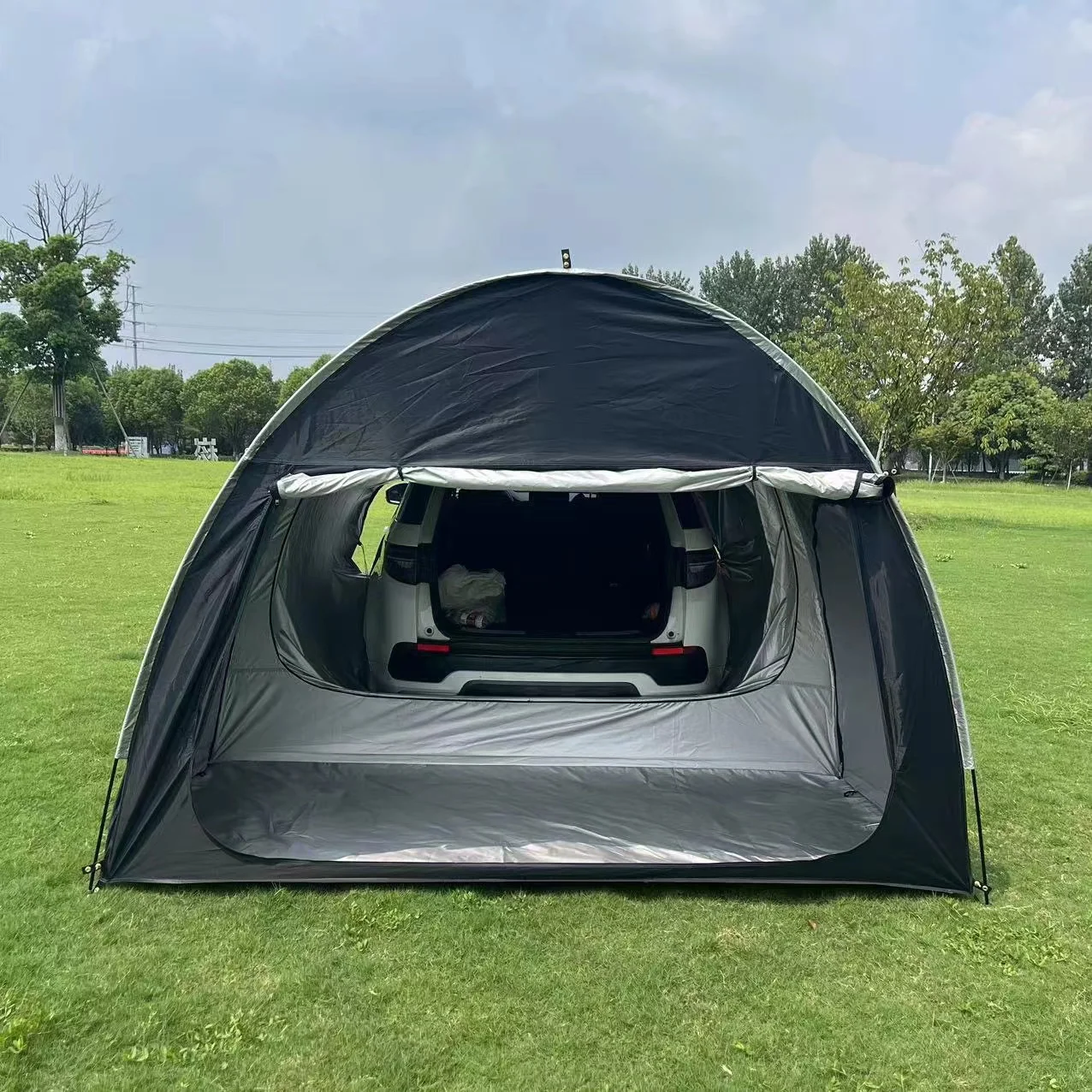 Portable Outdoor 210D Oxford PU2000mm Automatic quick opening car tailgate tent Shade tent SUV car rear tent for Camping