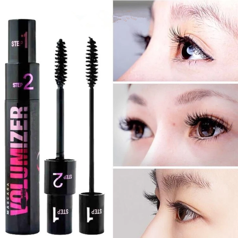 Make-up 2in1 Mascara voor dubbel doel Waterdicht en zweetbestendig Krulborstels Make-up Waterdicht Natuurlijk Sneldrogend