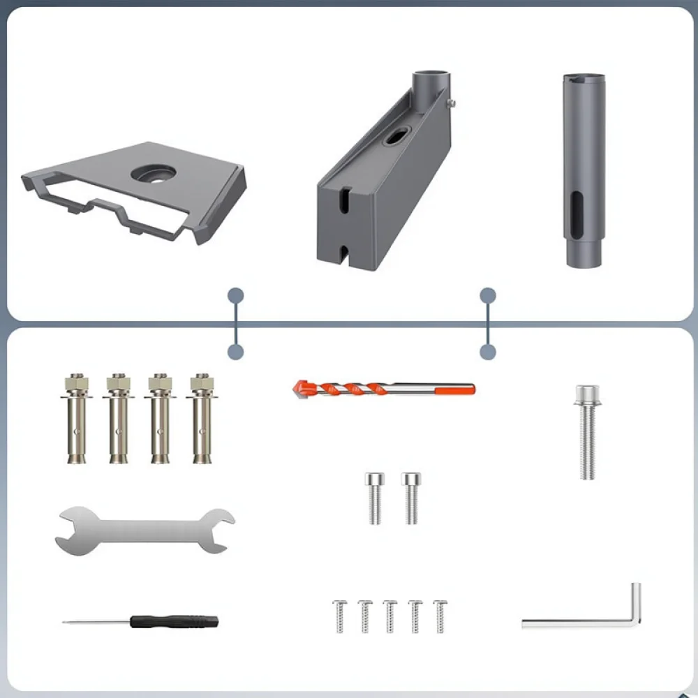 Outdoor Metal Bracket Stand Aluminum Alloy Holder For Video Security Camera System Stable Pole Mount Hardware