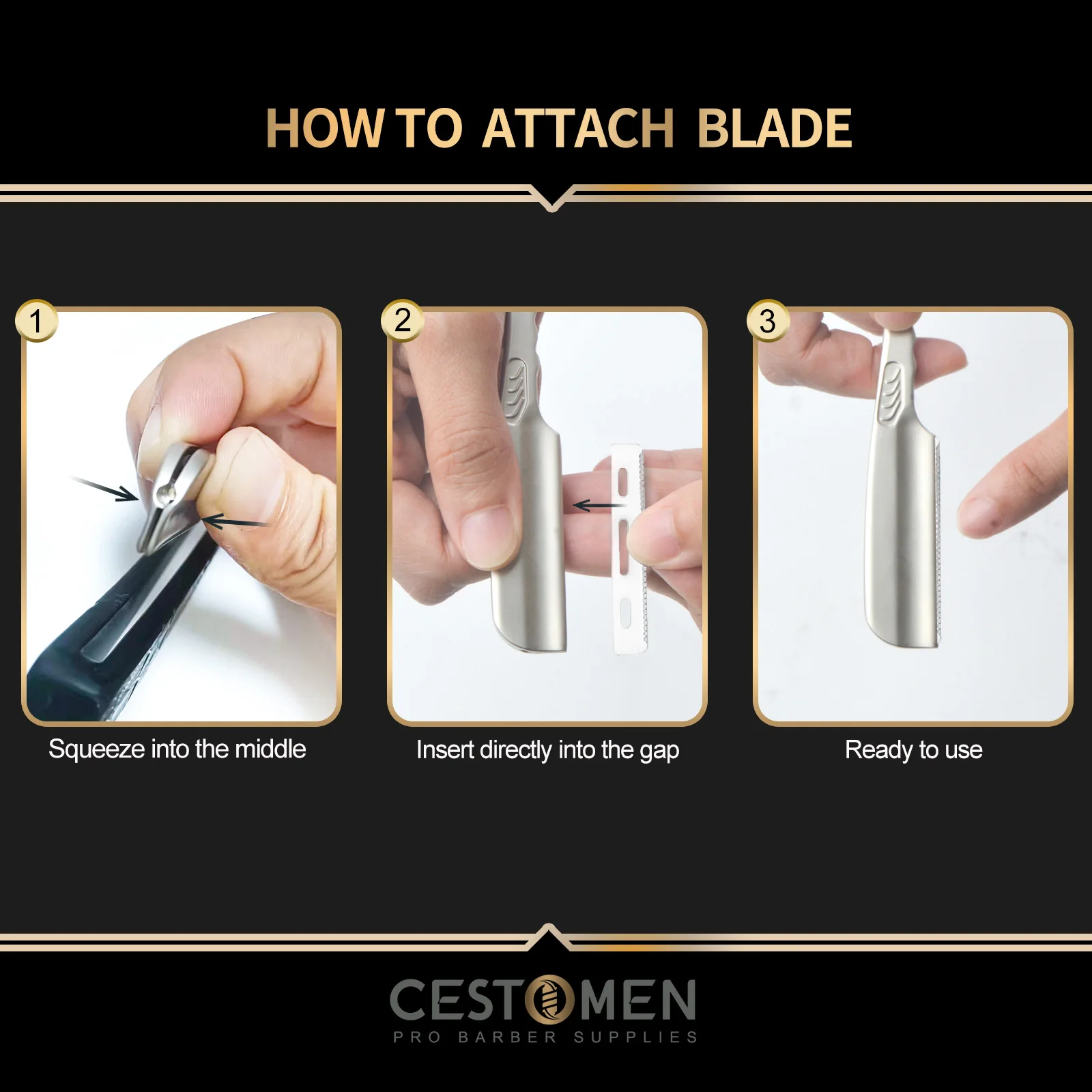 New Type Barber Folding Shaving Razor Stainless Steel Manual Hair Removal Shaver Razors Acrylic Men Beard Shaving Knife Holder