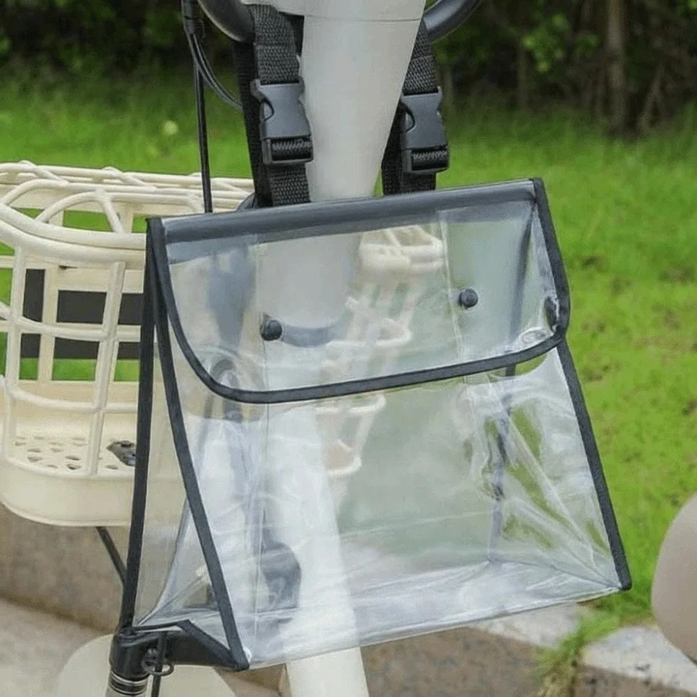 

Adjustable Strap Transparent Front Hanging Bag Large Capacity PVC Square Waterproof Pouch Plastic Universal
