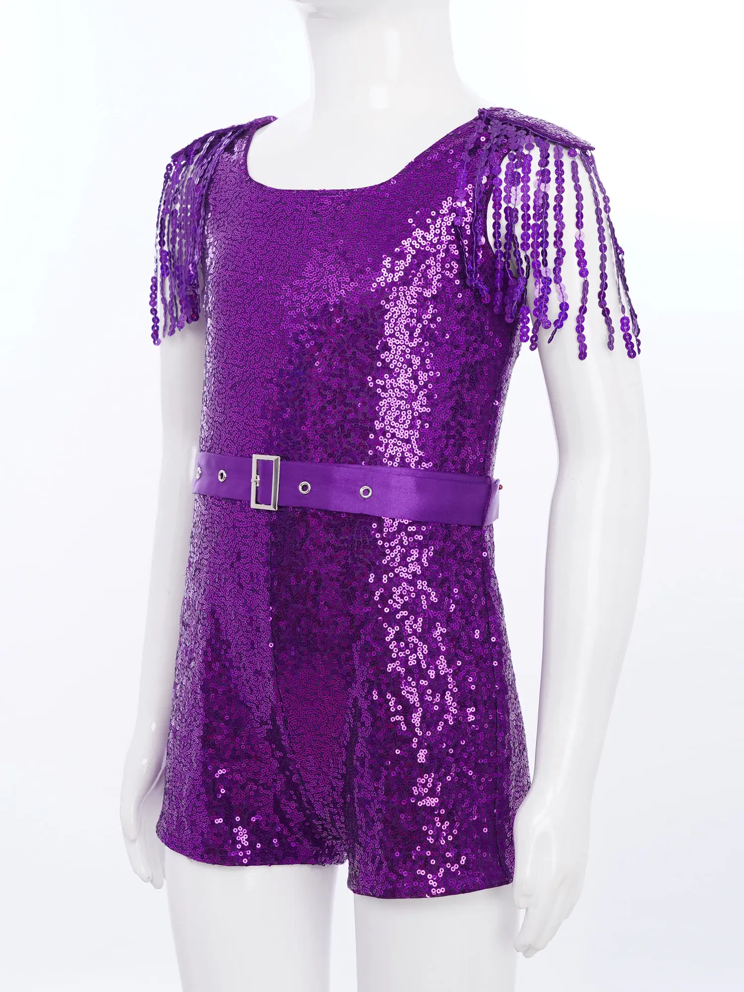 الفتيات لامعة الترتر ملابس رقص الجاز Unitard الاطفال موضة قصيرة ارتداءها بذلة حفلة موسيقية تشا تشا أداء ارتداء السروال القصير