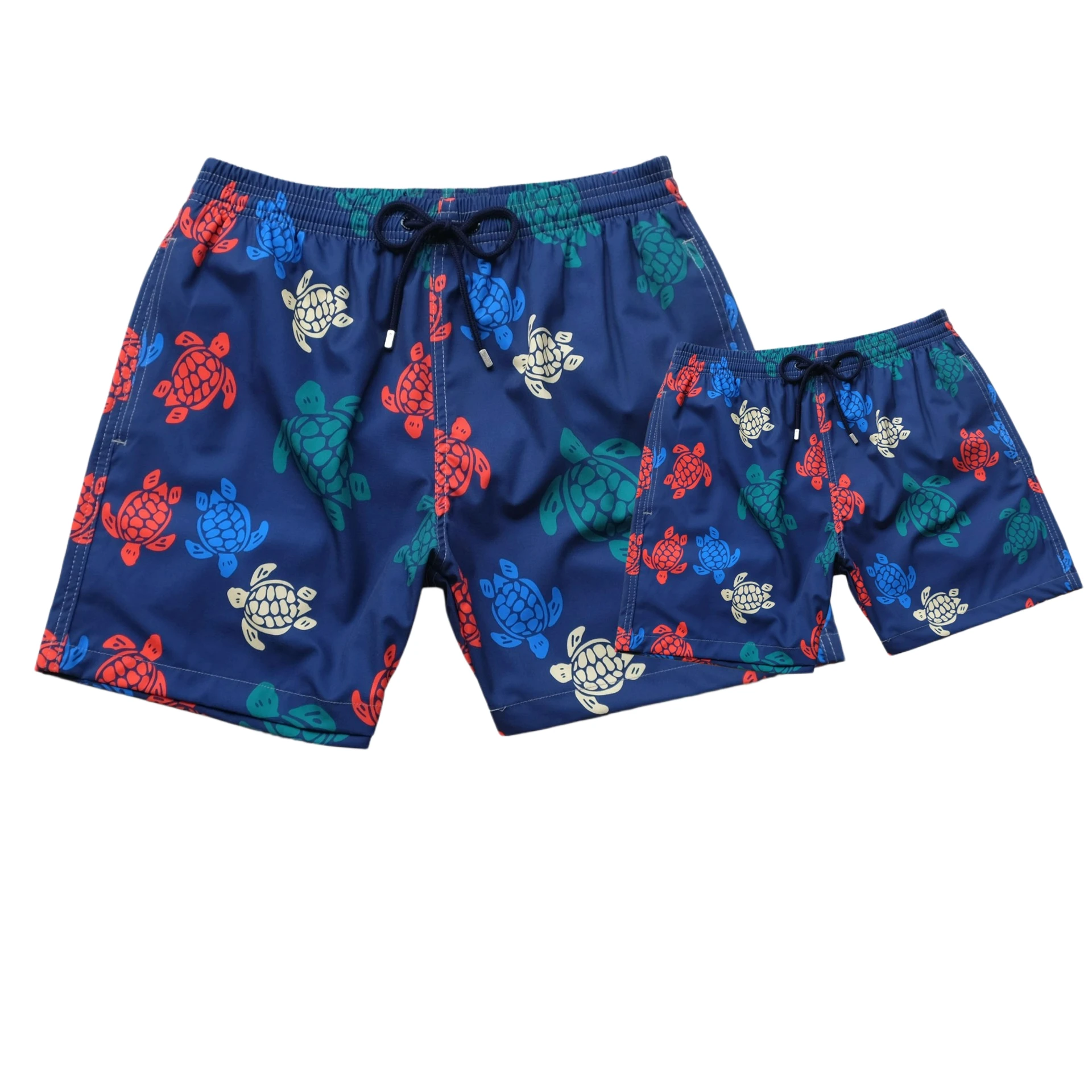 New Fashion Turtle Brand Children\'S Pants Parent-Child Swim Trunks Beach Pants Four-Sided Elastic Waterproof Quick-Drying Shorts