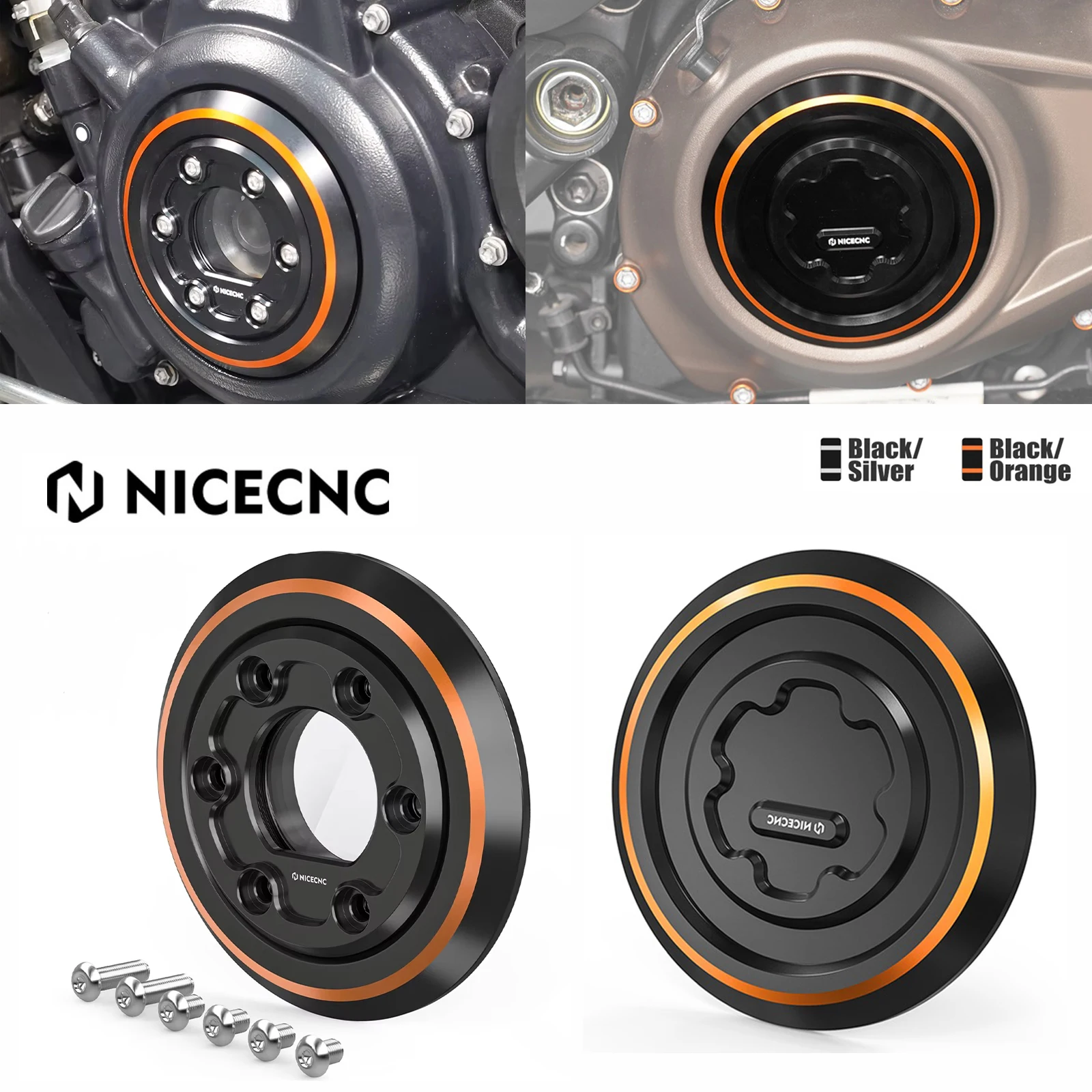 ฝาครอบปลั๊กไดชาร์จแบบใส สำหรับรถฮาร์เลย์ สปอร์ตสเตอร์ เอส RH1250S ปี 2021-2024 ฝาครอบคลัตช์ด้านขวา ไนท์สเตอร์ RH975 แพนอเมริกา