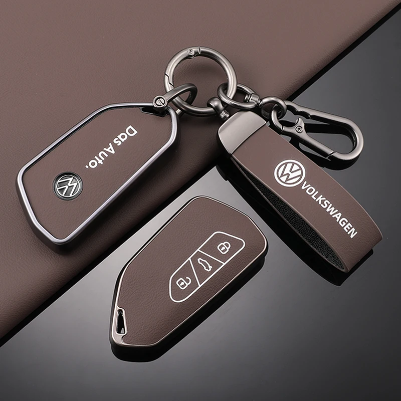 TPU Leather Car Remote Key Case Fob Cover Holder Shell For VW Volkswagen Golf 8 ID.3 ID.4 MK4 MK8 2022 2021 GTI R Accessories