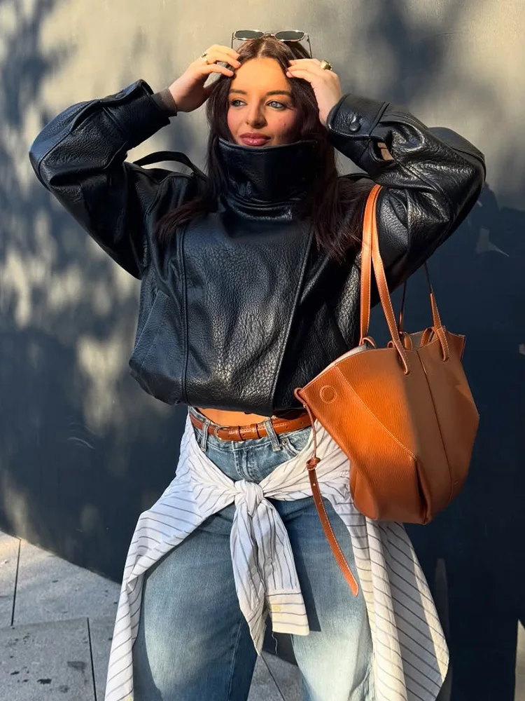 

HH женские осенние уличные свободные пальто женские элегантные асимметричные карманы на пуговицах с длинными рукавами черные тонкие куртки на молнии