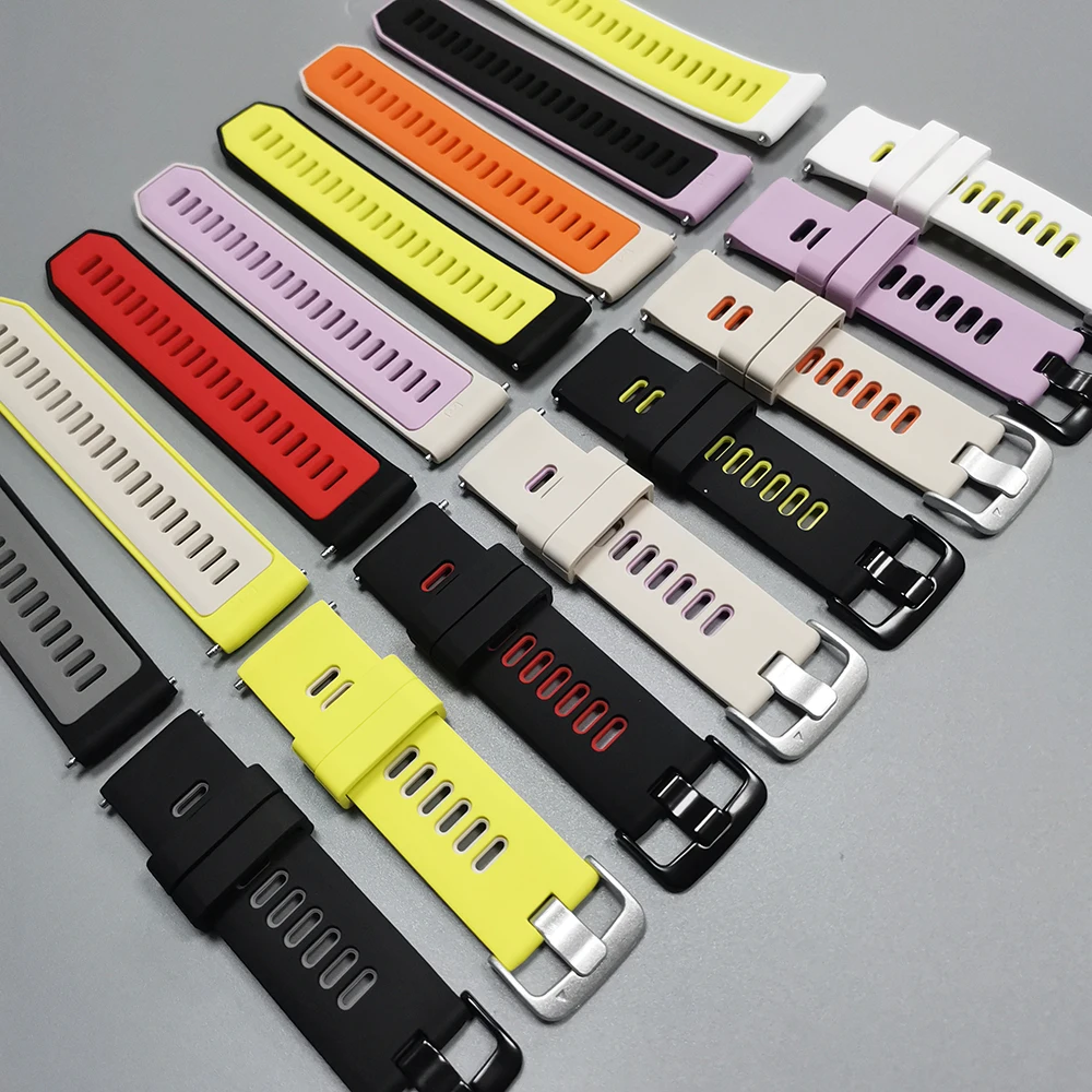الإفراج السريع نغمتين الرياضة سيليكون حزام ل Garmin Forerunner 970 965 955 945 935 745 الأصلي حزام ساعة ذكية الملحقات