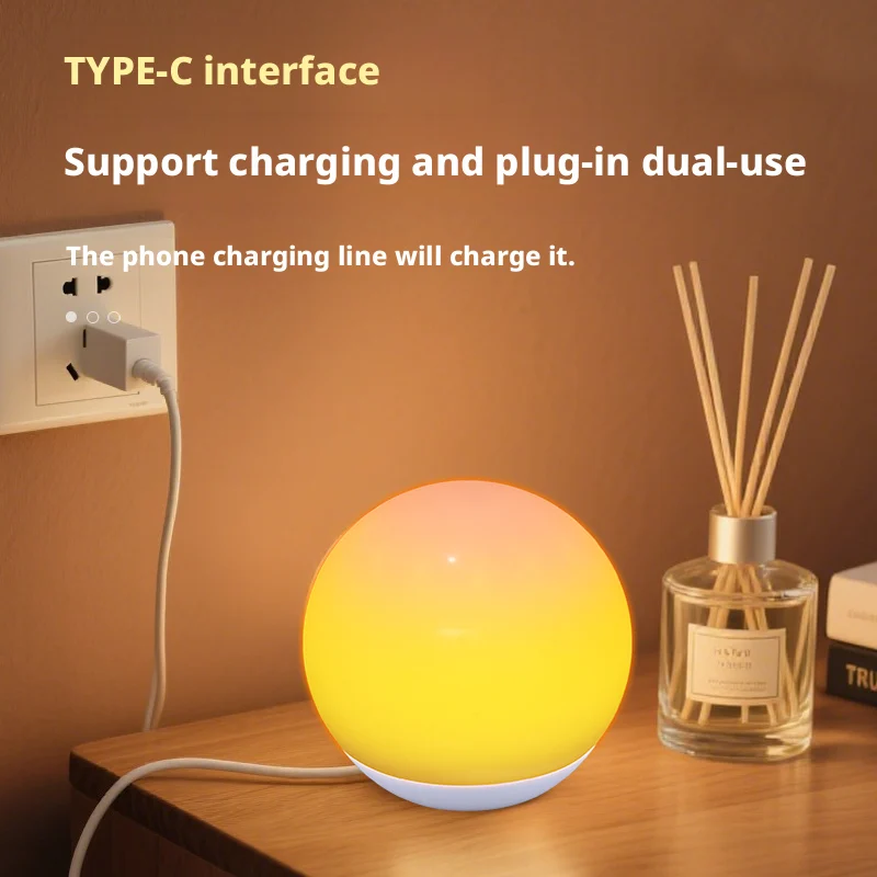 Lampe de coucher de soleil Rechargeable, Portable, lanterne créative de chevet, veilleuse d'urgence, décoration d'ambiance, cadeau avec télécommande