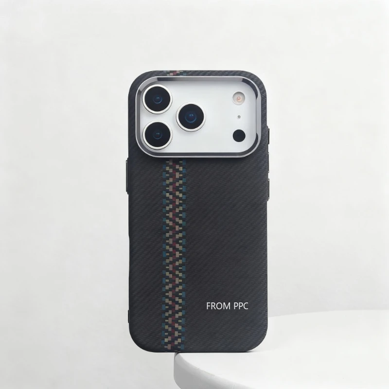 

2026 Classic Magnetic Charging Case for iPhone 17 16 Pro Max 15 Carbon Fiber Texture Cover Camera Lens Protection Shell Carcasas