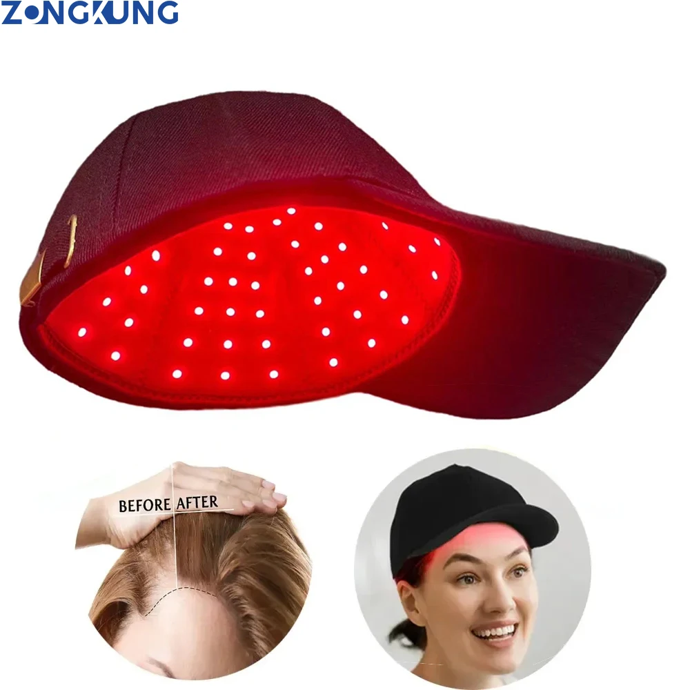 

96Pcs Leds Red Light Infrared 660nm&850nm Hair Therapy Growth Cap Hair Regrowth Anti Hair Loss Relax Scalp Care Hat Laser Cap