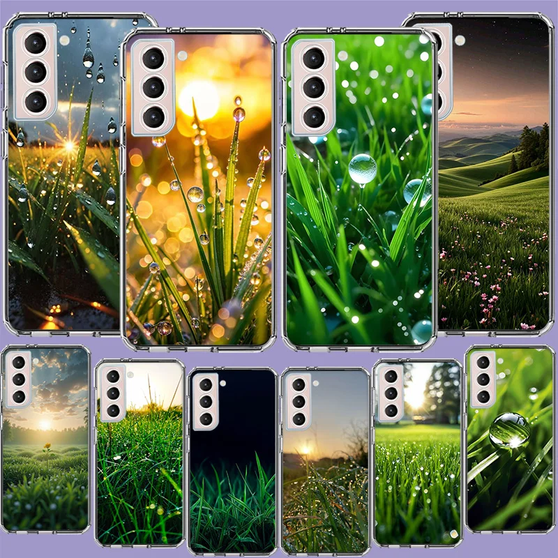 Sunrise Grassland Phone Case for Samsung A16 A17 A26 A36 A56 A57 A55 A54 A37 A15 A25 A35 A14 A24 A34 Galaxy Note 20 10 A07 A06 A