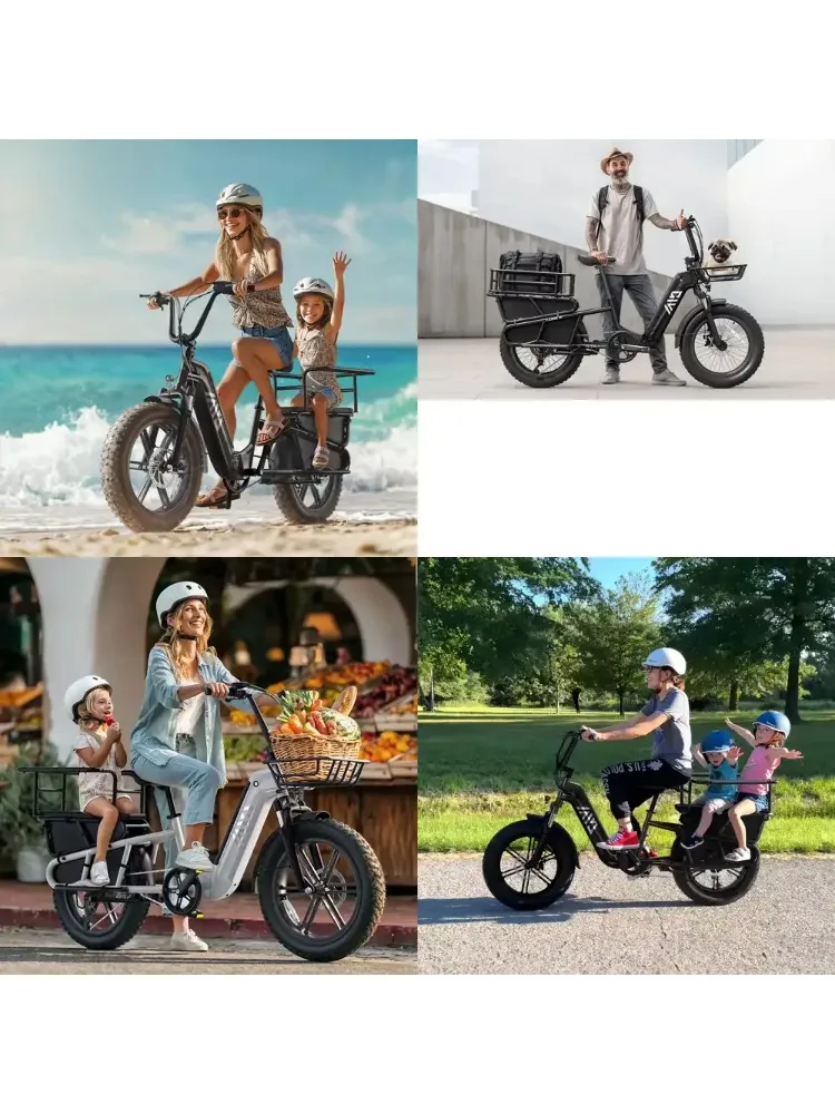 AliExpress NONE New Arrival Fashion 20inch Cargo Ebike 25km/h Road Electric Bike Electric Moped Bicycle With 750W Motor
