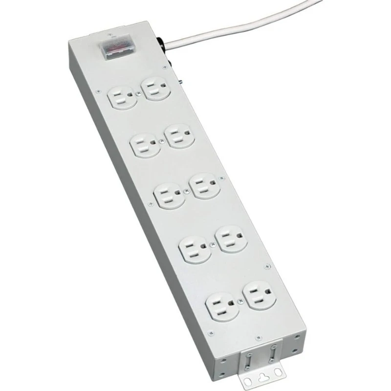 

10 Outlet Surge Protector Power Strip 15 Feet Long Cord with Flat Plug for Home Office
