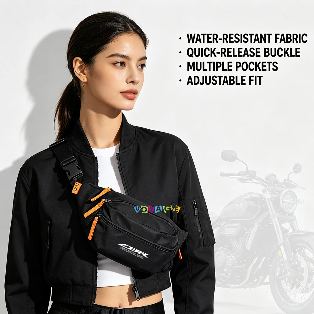 Adjustable Strap Unisex Fanny Pack Motorcycle For Honda CBR650R CBR 650R Waist Bag Commuting Waterproof Storage Accessories