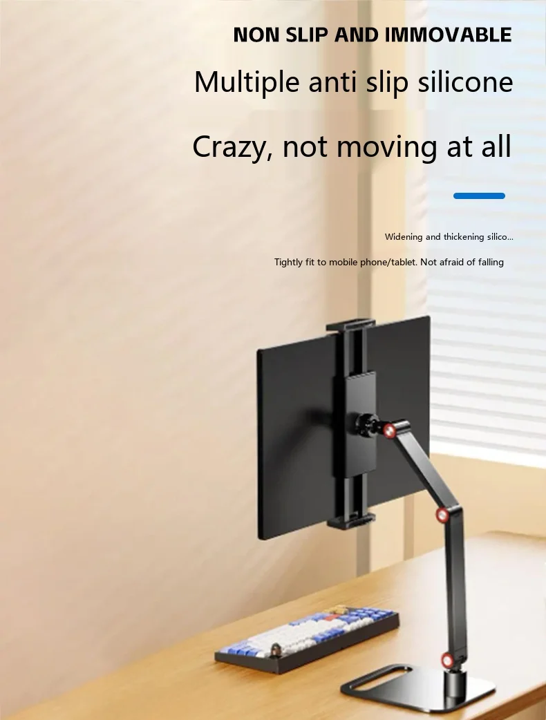 Verstellbarer Tablet-Ständer für den Schreibtisch, 30+ Stile, Magnetischer Clip-Arm für iPad, Handy, Laptop, Monitor, Faltbar – Detail 4