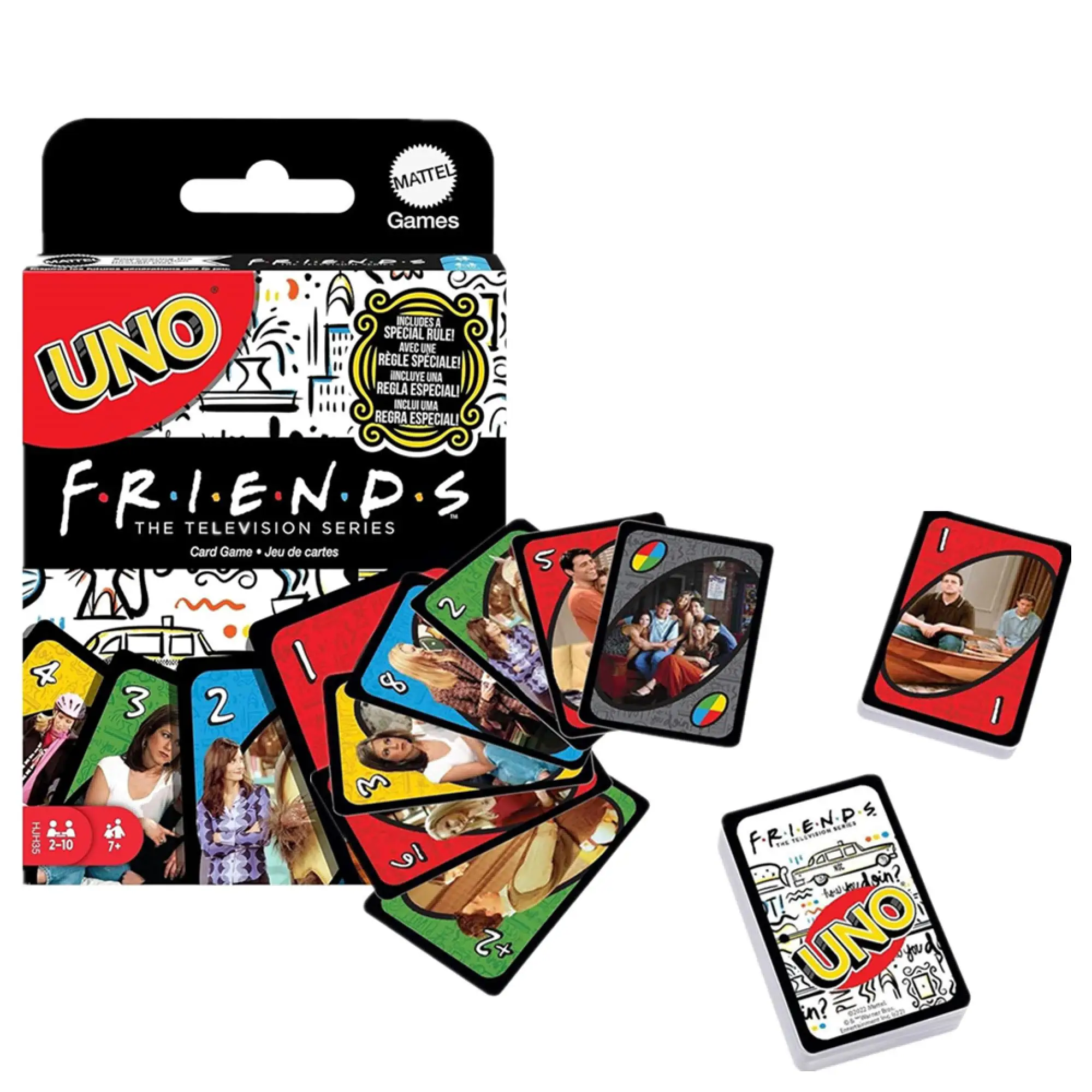 Mattel Games UNO Friends Card Game Family Adult and Party Game Night 2 to 6 Players Collectibles Inspired by The TV Series Toys