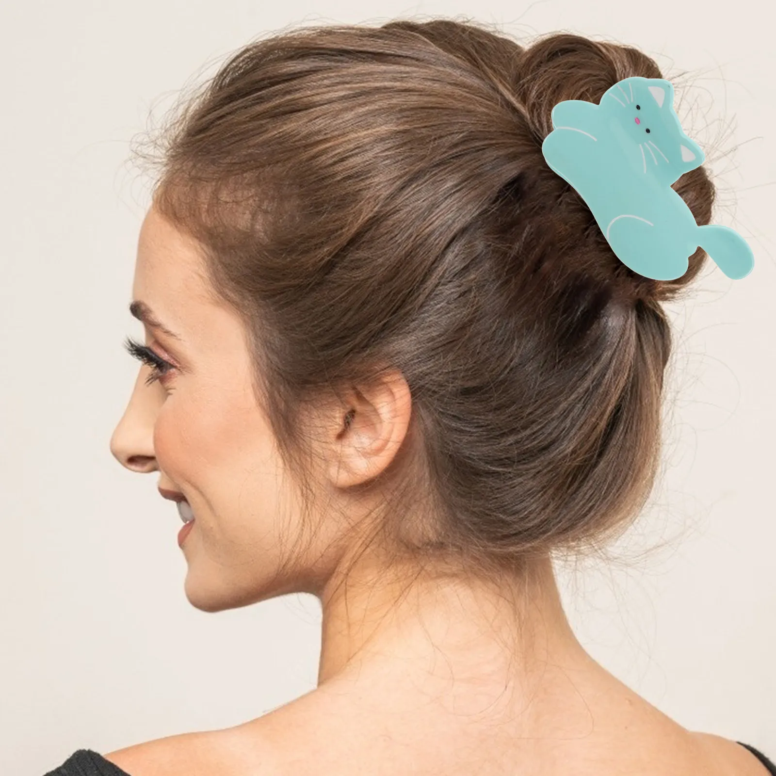 

Cute Sky-Blue Cat Claw Clip Cartoon Animal Hair Jaw Clip Strong Grip Small Claw Clips Hair Barrettes for Women