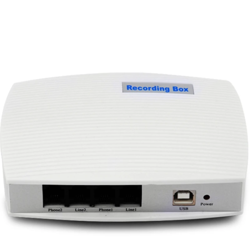 2-way 4-way 8-way telephone recording box landline recording system incoming call pop-up screen call statistics secondary