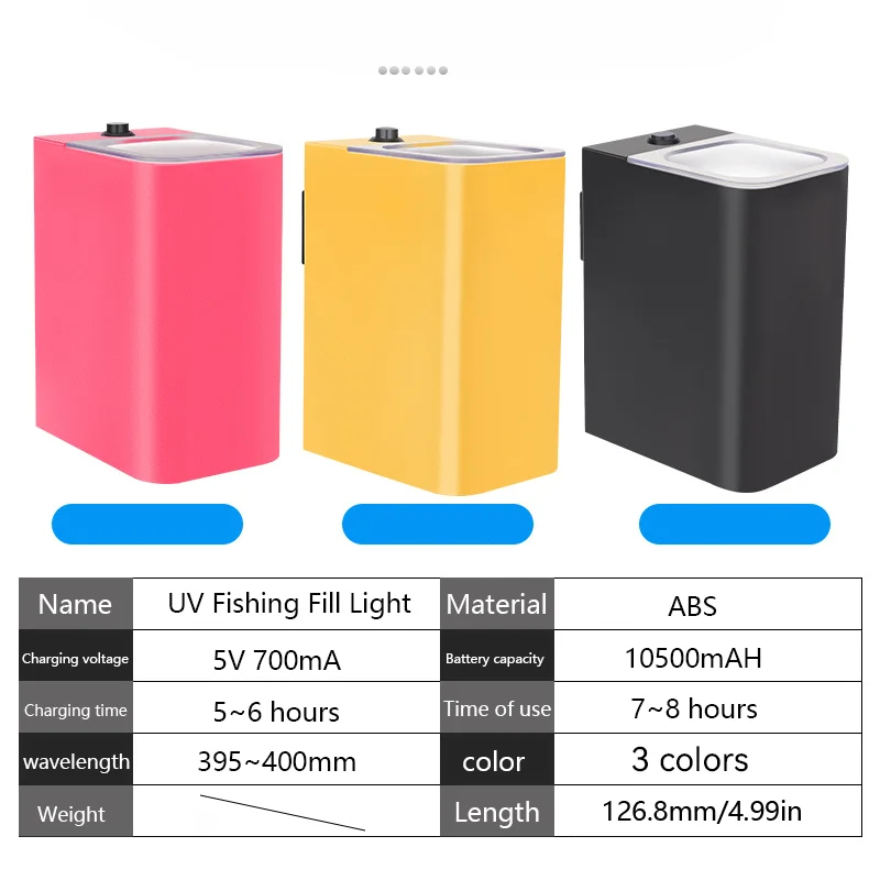 1 PC High-Quality Fill Light Device, Fishing Night Light Product Fill Light, 3-Second Fill Light, UV Accumulator