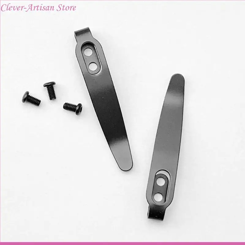 E06B Couteau Clip arrière avec 3pcs 5 vis Percles Percettes taille pour couteaux Diy Make